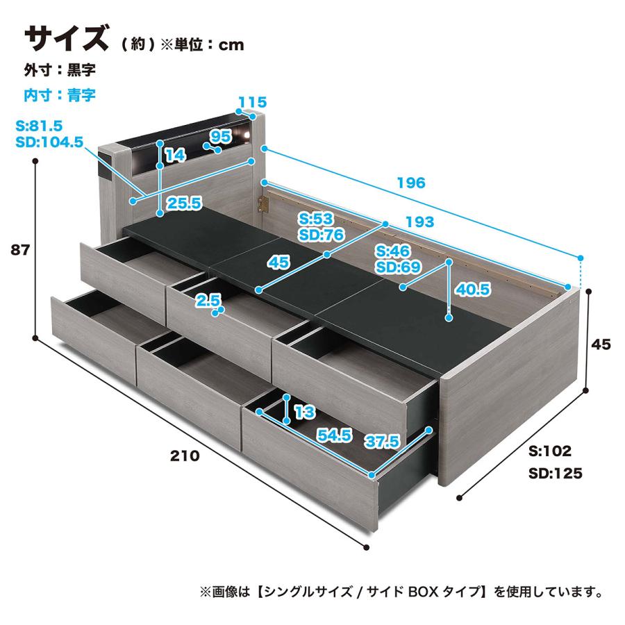 ニトリ シングル 収納付きベッドフレーム (サイドボックスタイプ ニトリ シングル 収納付きベッドフレーム (サイドボックスタイプ