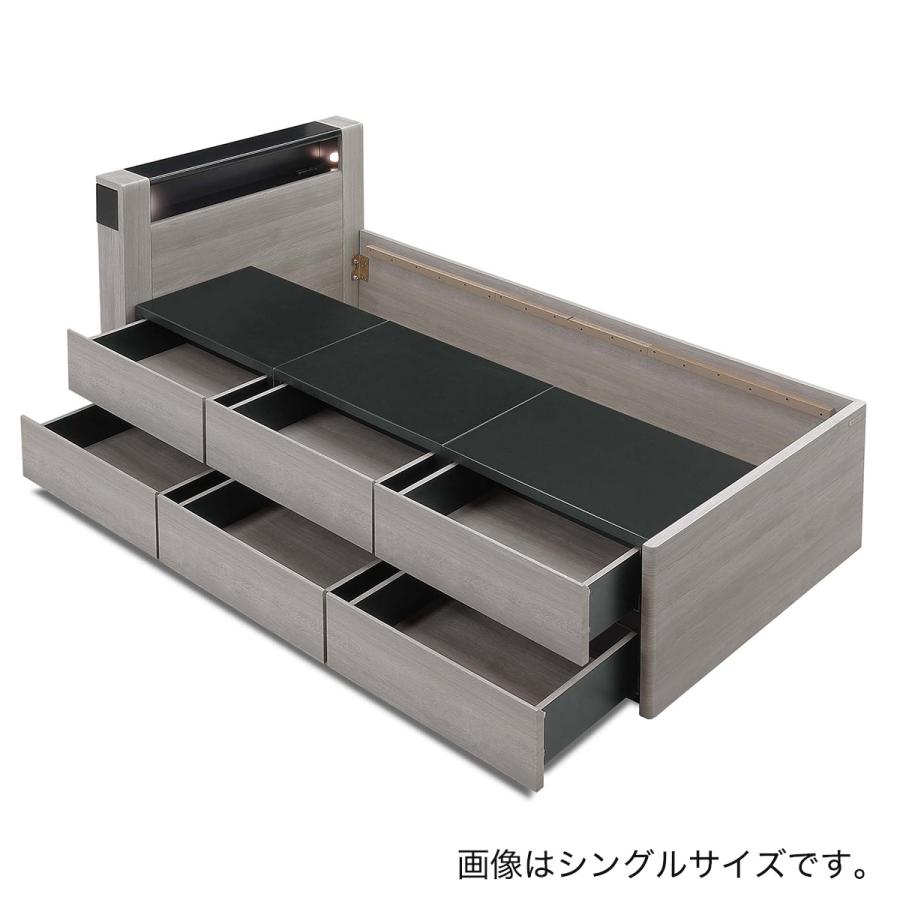 ニトリ　セミダブルベッド 引き出し付き ニトリ ベッド セミダブル ベッドフレーム(SD Lキャビ 引出し