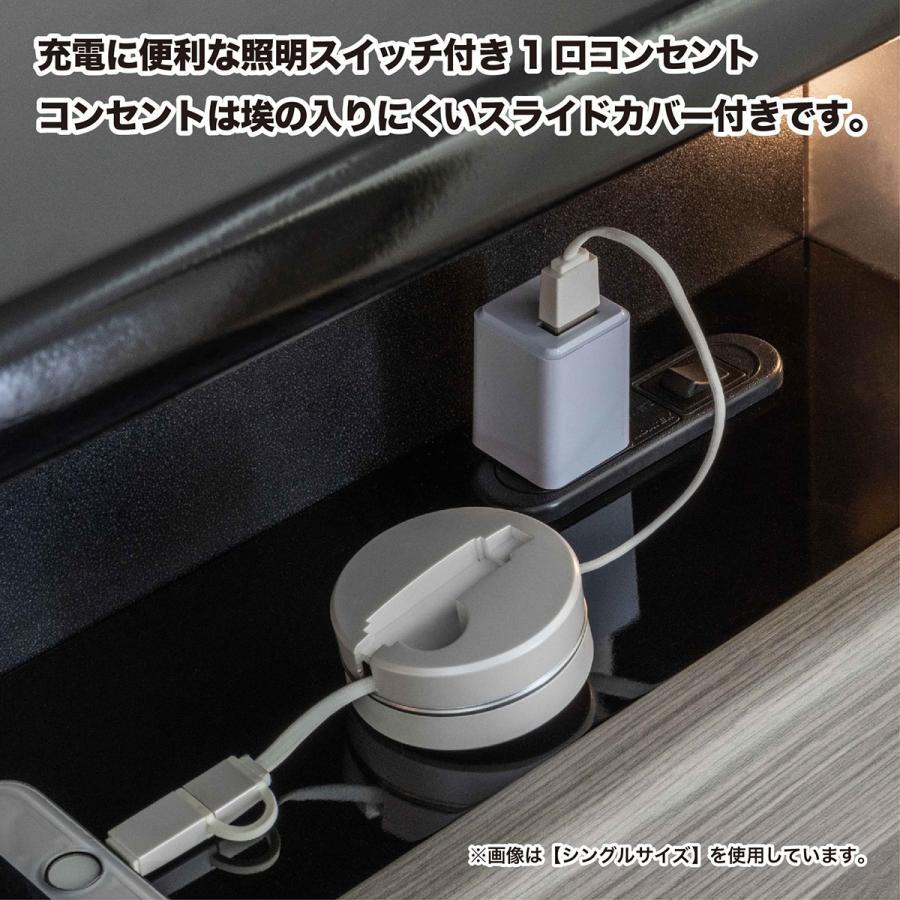 ニトリ（NITORI） セミダブル 収納付きベッドフレーム (フットボックス