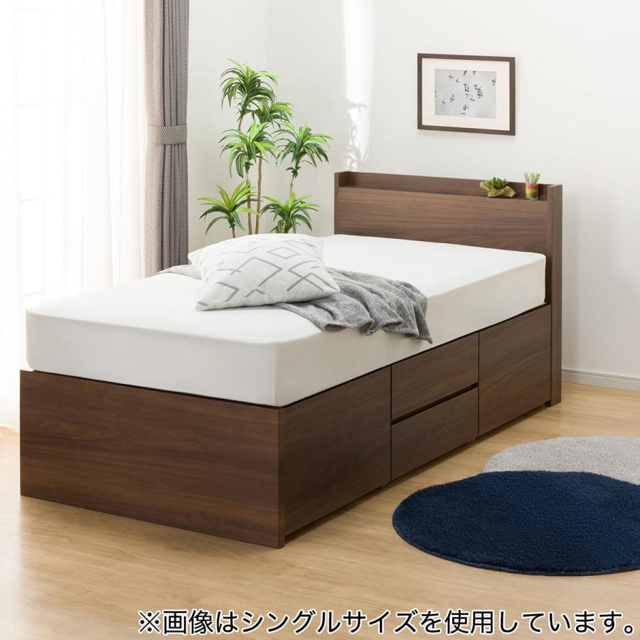 ニトリ（NITORI） 大容量収納×棚・コンセント付き チェストベッド