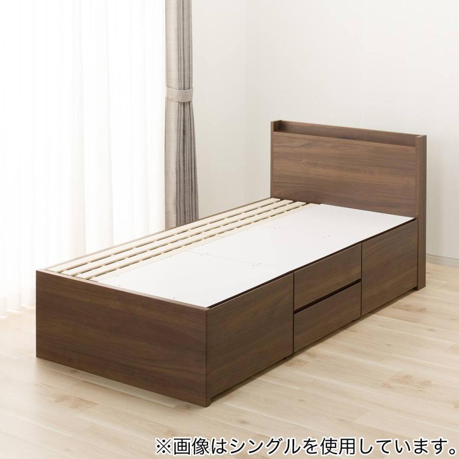 ニトリ（NITORI） 大容量収納×棚・コンセント付き チェストベッド