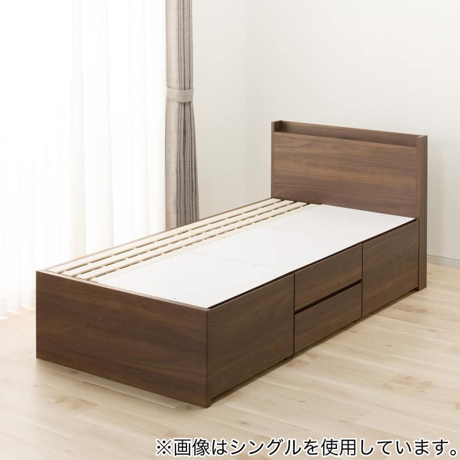 ニトリ（NITORI） 大容量収納×棚・コンセント付き チェストベッド