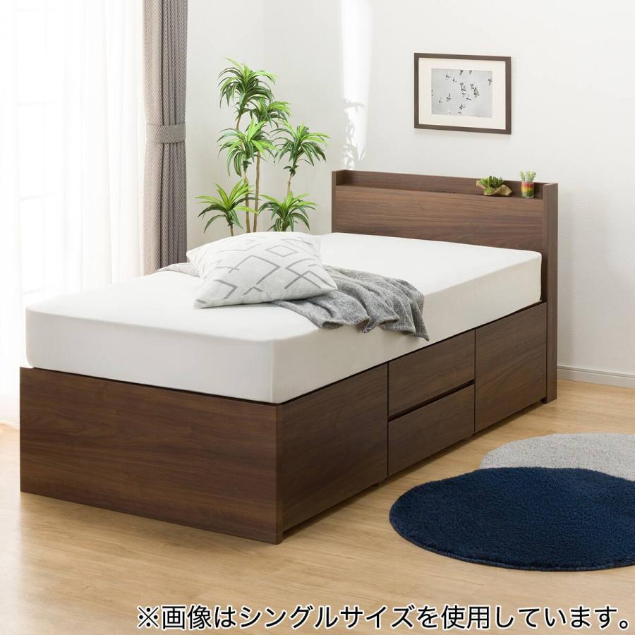 ニトリ（NITORI） 大容量収納×棚・コンセント付き チェストベッド
