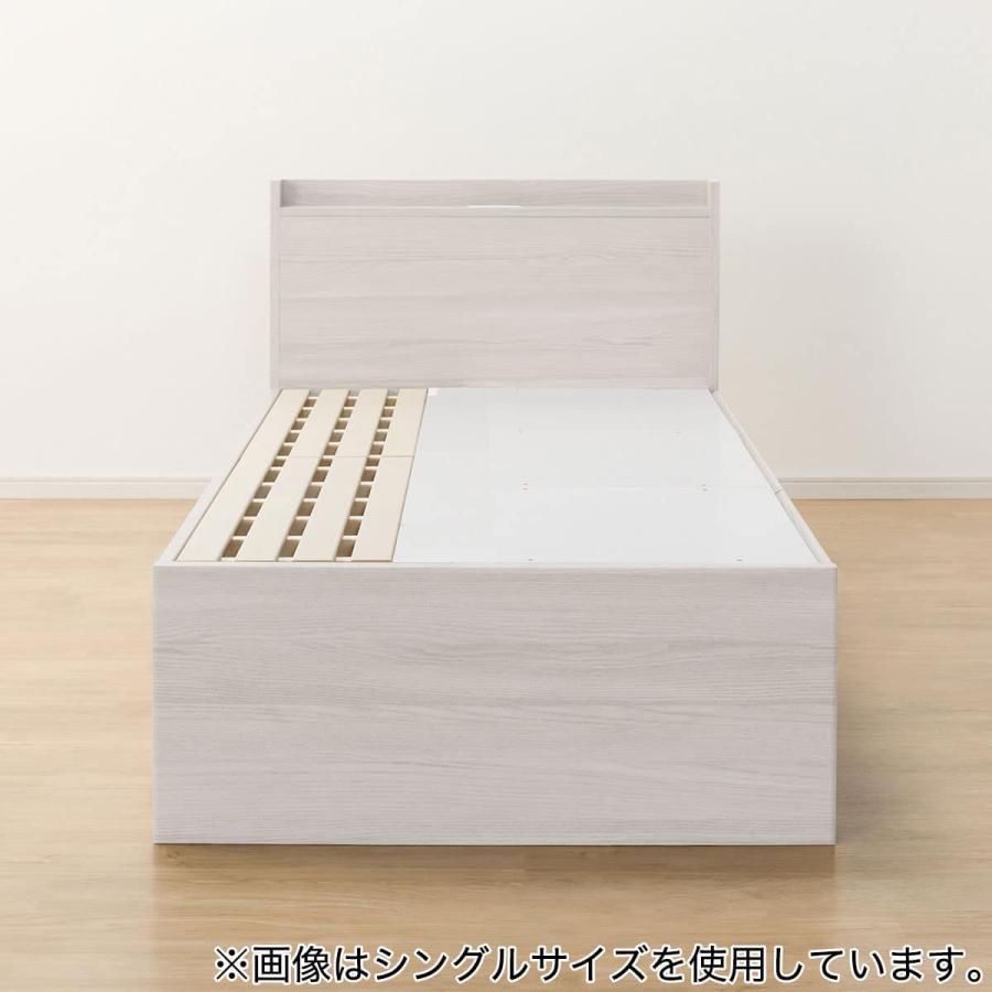 ニトリ（NITORI） 大容量収納×棚・コンセント付き チェストベッド