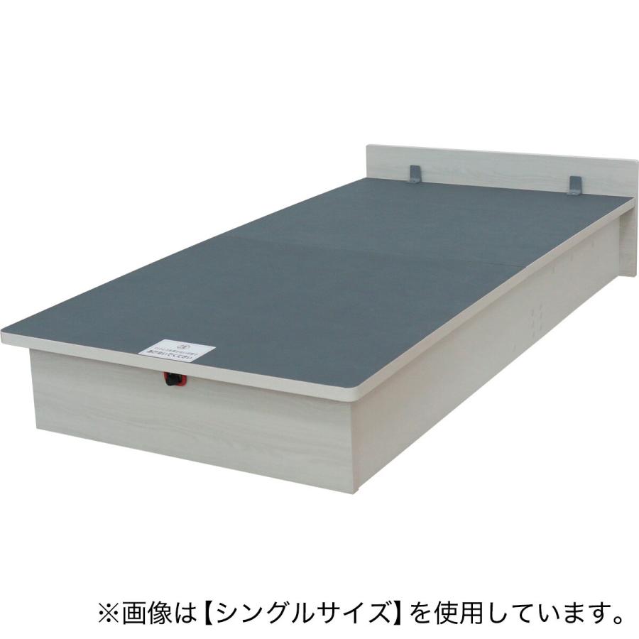 ニトリ（NITORI） ダブルベッドフレーム(OP IB ヘッドレス たて開き 深