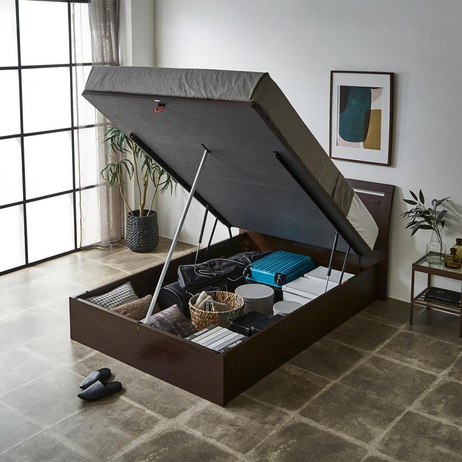 ニトリ（NITORI） ダブルベッドフレーム(OP IB フラット たて開き 深型