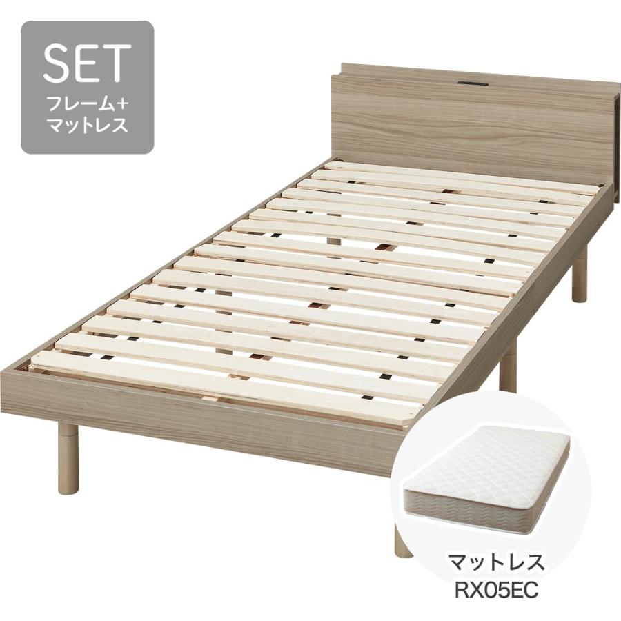 ニトリ（NITORI） シングルすのこベッドフレームマットレスセット
