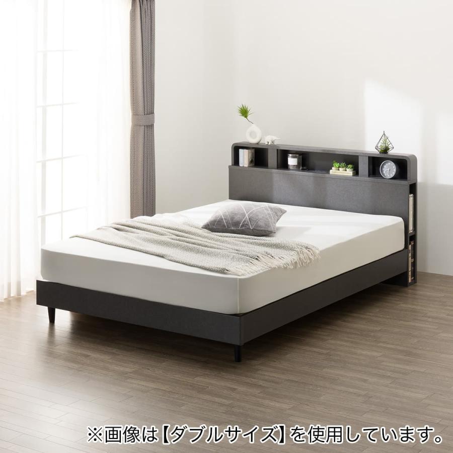 ニトリ（NITORI） ベッドフレーム セミダブル 仕切り棚・サイド収納
