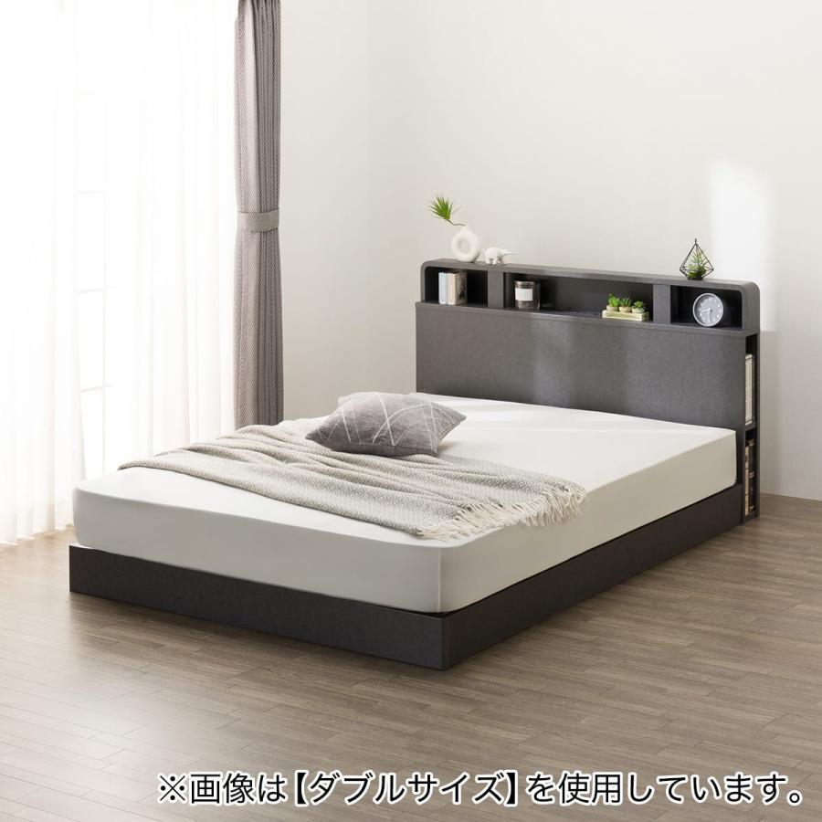 ニトリ（NITORI） ベッドフレーム セミダブル 仕切り棚・サイド収納