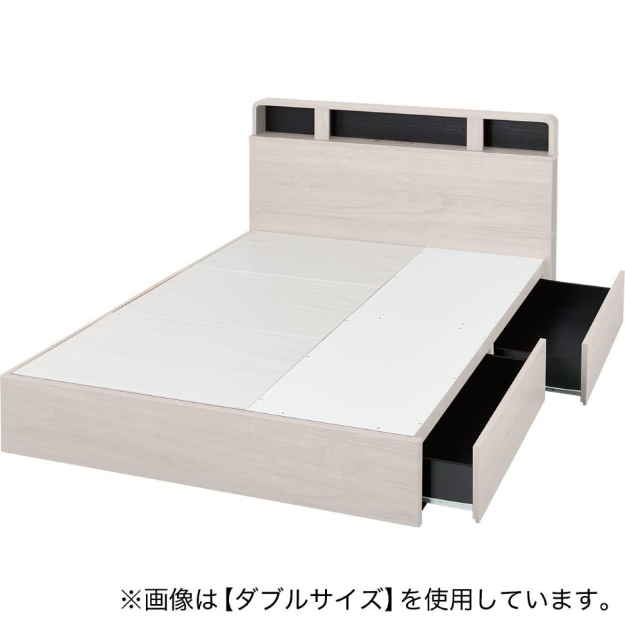 ニトリ（NITORI） 収納付きベッドフレーム シングル 仕切り棚・サイド