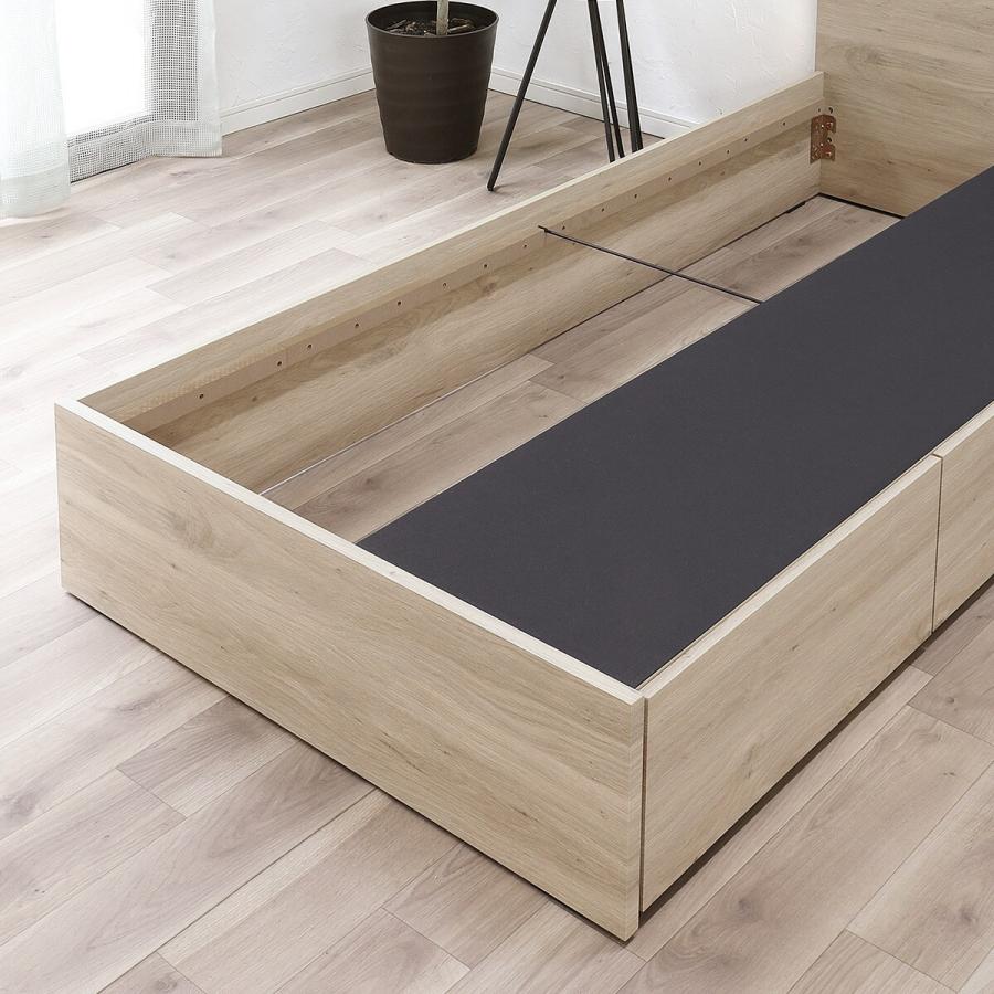 ニトリ シングル 照明・コンセント付き収納ベッドフレーム