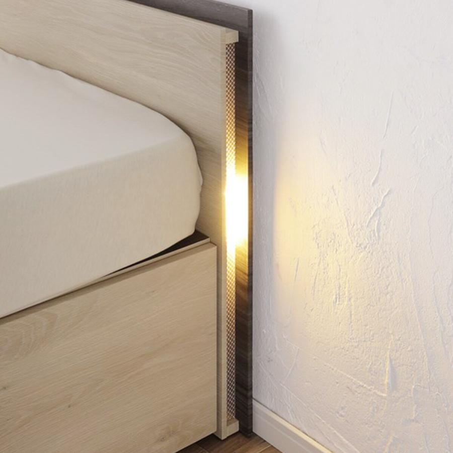 セミダブル 照明・コンセント付き収納ベッドフレーム ニトリ | ニトリ | 05