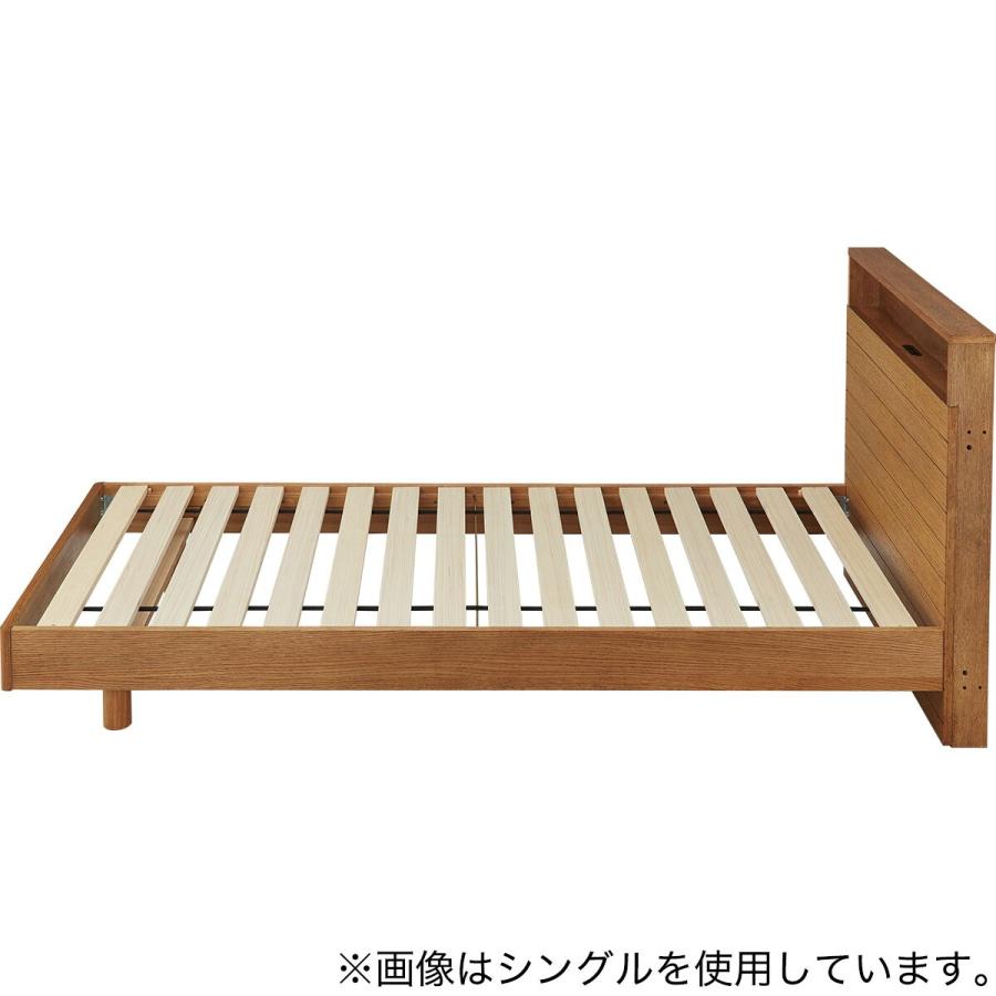 ニトリ（NITORI） ダブルすのこベッドフレーム(MF503 棚、コンセント