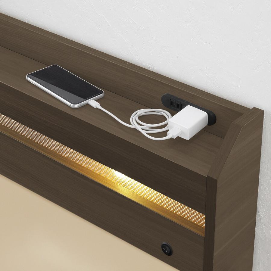 ニトリ（NITORI） セミダブル 豊富な収納力のチェストベッド (ダーク