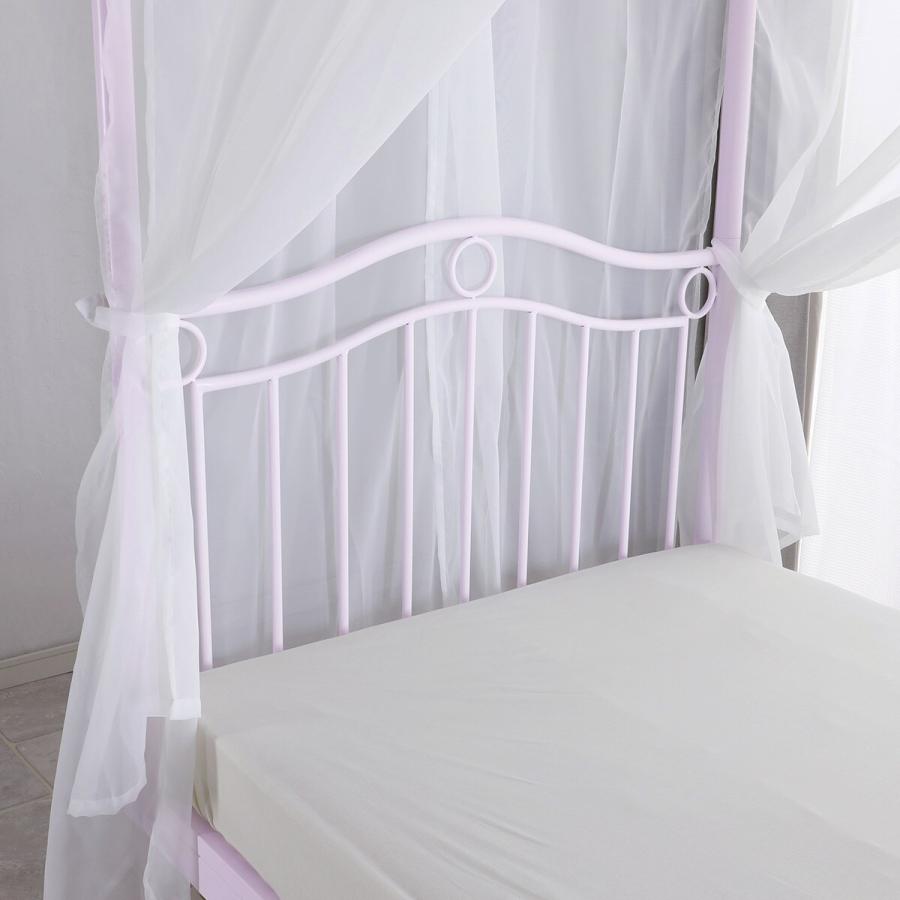 ニトリ（NITORI） 天蓋付きスチールベッド (ALC パープル) ニトリ期間