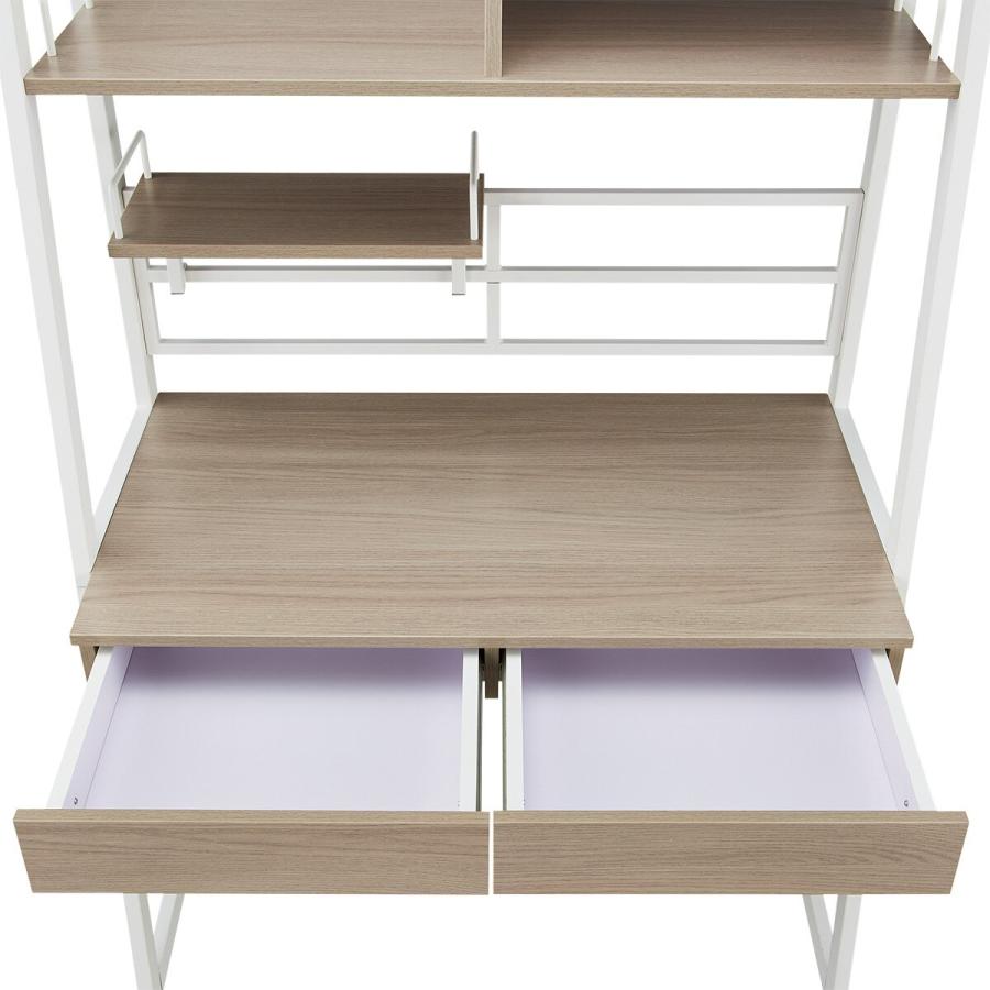 ニトリ/省スペースデスク(ホワイトウォッシュ)｜