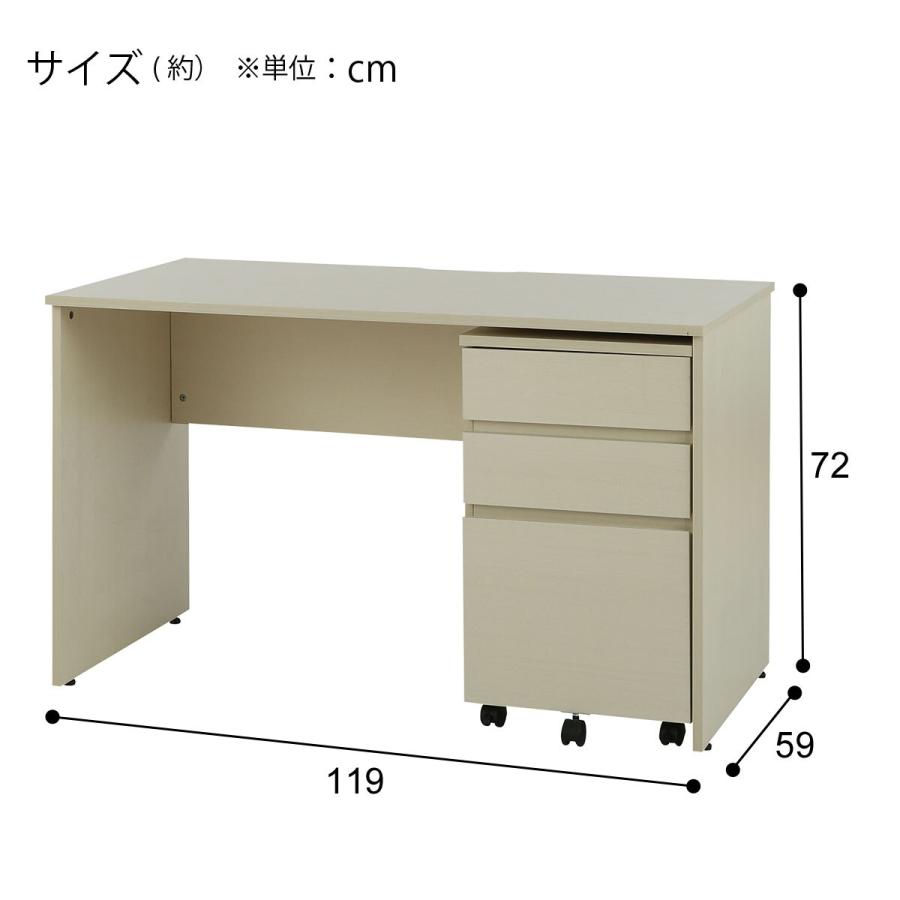 ニトリ　ワゴン付きデスク ニトリ（NITORI） デスクワゴンセット(KA002 WW) : ニトリ Yahoo!店