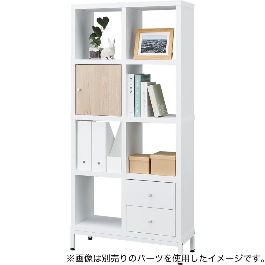 ホワイト木製オープンシェルフ ニトリ（NITORI） オープンシェルフ(RX01 2x4 WH) : ニトリ Yahoo!店
