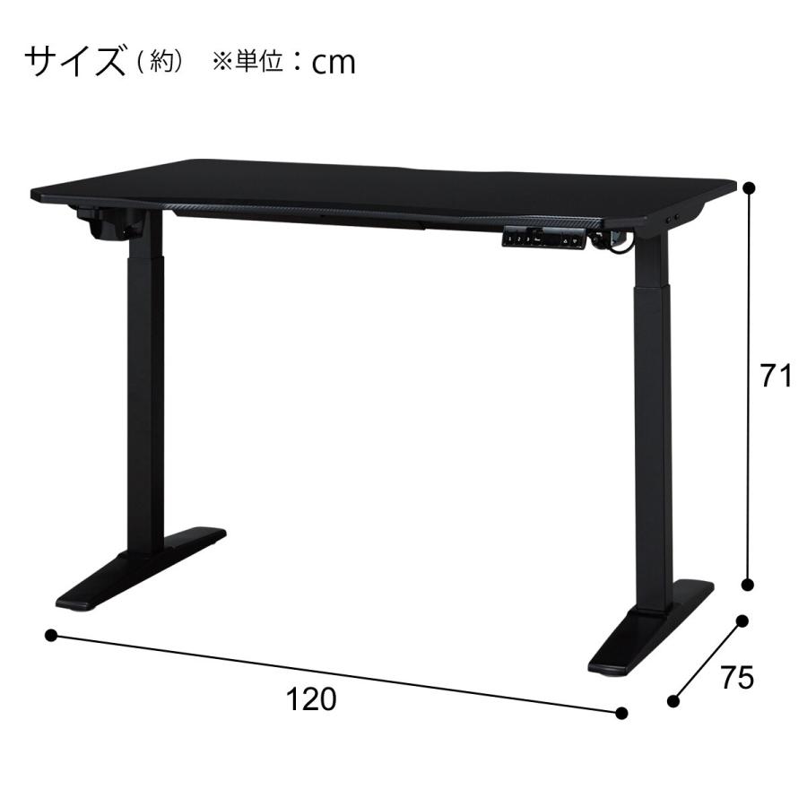 ニトリ（NITORI） 電動昇降デスク(UP006 1275 BK/BK) 限定価格：1/5迄