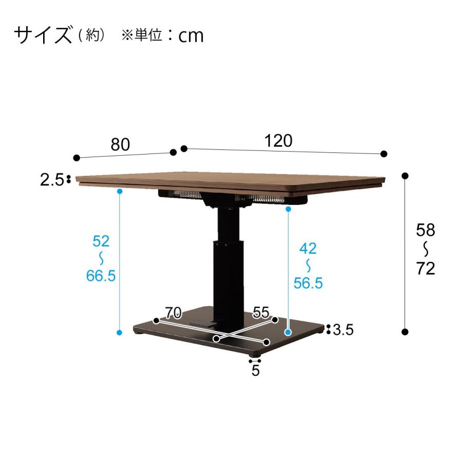 昇降こたつ(DP03 120 GY) 長方形 こたつテーブル ローテーブル 昇降こたつ(DP03 120 GY) 長方形 こたつテーブル ローテーブル