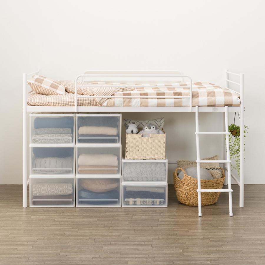 ニトリ（NITORI） スチールミドルベッド(MB02 WH) : ニトリ Yahoo!店