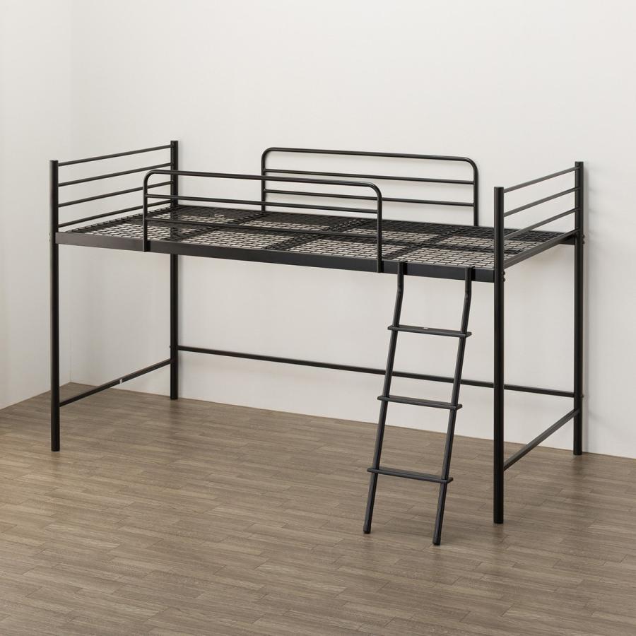 ニトリ（NITORI） スチールミドルベッド(MB02 BK) ニトリ期間限定：4/6