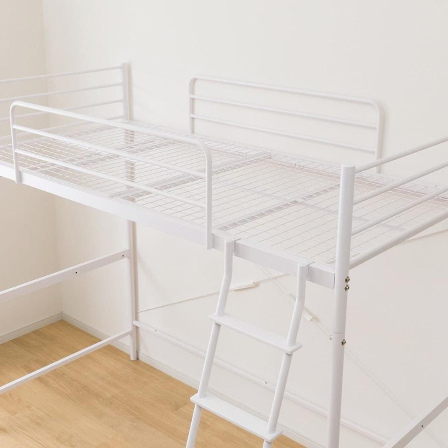 【美品】ニトリ　スチールハイベッド(HB02 WH) シングル スチールハイベッド(HB02 WH) | ニトリネット【公式】 家具
