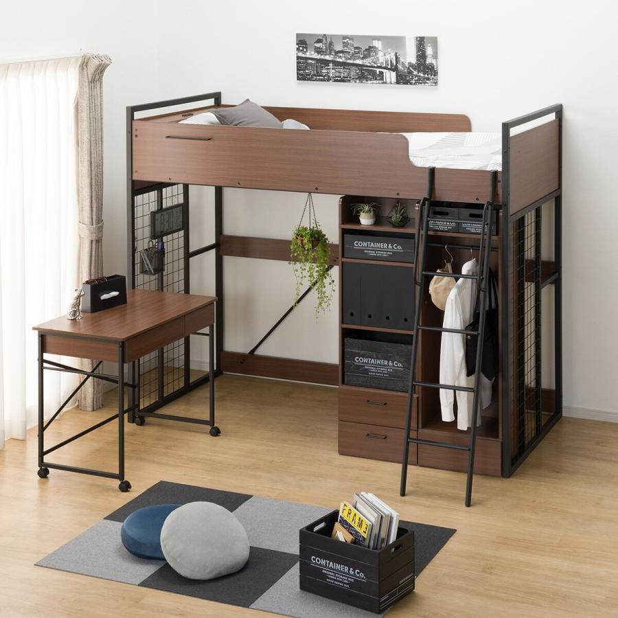 ニトリ ロフトベッド ブラック ニトリロフトベッド（ブラック）