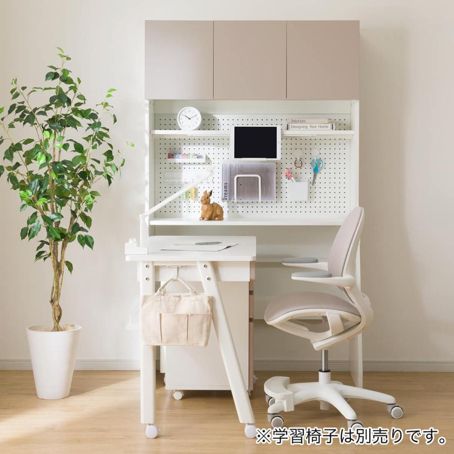 【木ノ子ママ】NITORIベージュ木製学習机デスク 白　木目調ホワイト ニトリ（NITORI） シェルフデスク(TF01 BE/WH) : ニトリ Yahoo!店