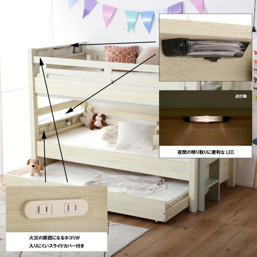 ニトリ（NITORI） 頑丈2段ベッド エキストラベッド付き (WW/DBR