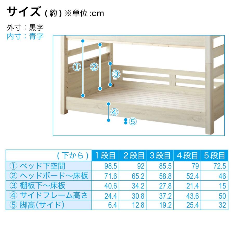 ニトリ（NITORI） 頑丈二段ベッド ベッド下有効活用タイプ (WW/NA