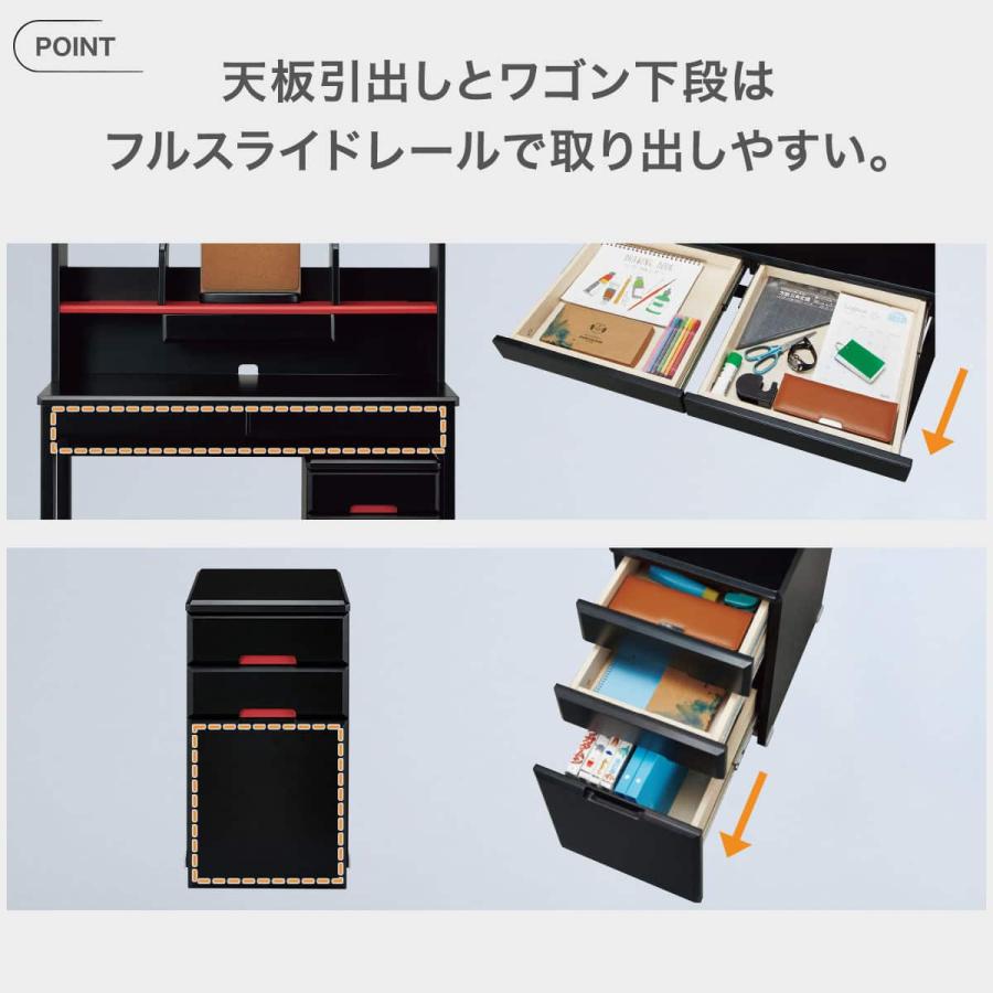 ニトリ（NITORI） スタンダードデスク(WC01 ブラック色ライト付きBK/RE