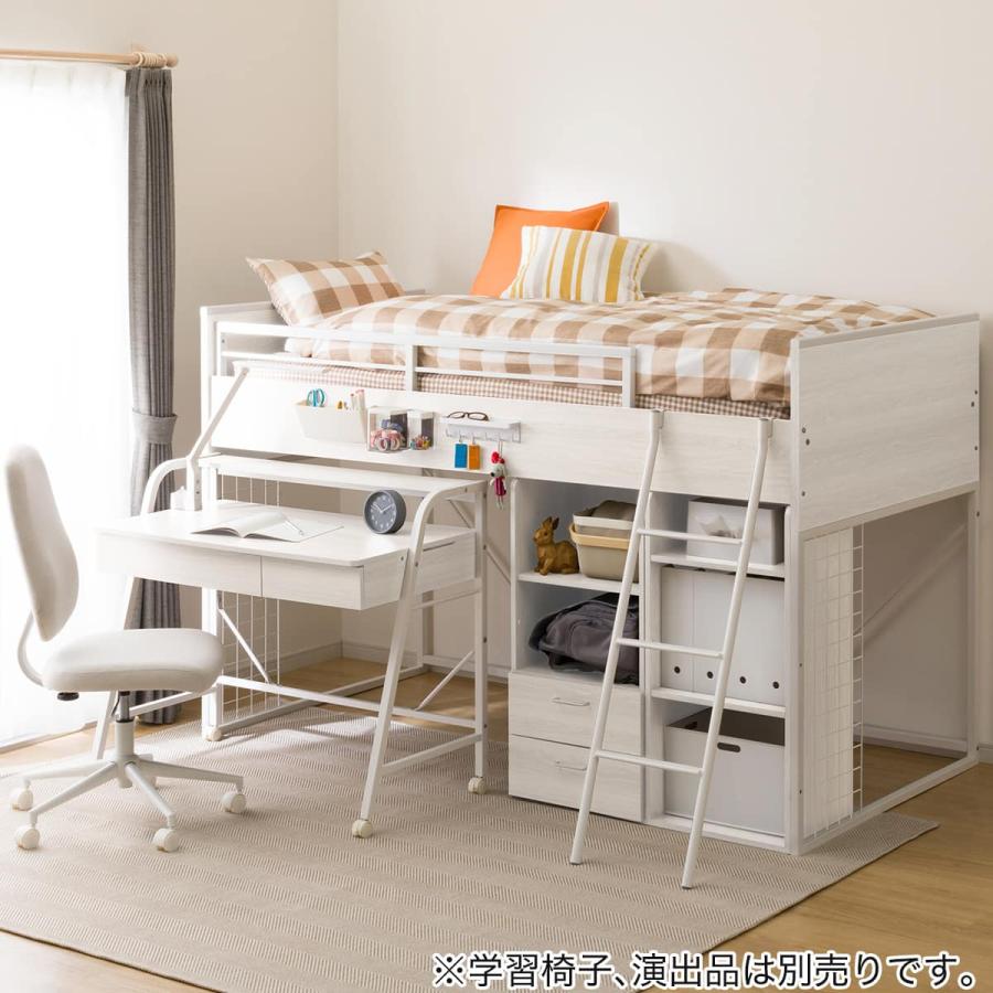 （値下げ中）ニトリ　システムデスクベッドデニッシュ ニトリ（NITORI） システムベッドデスク(デニッシュ01 ミドルタイプ WW