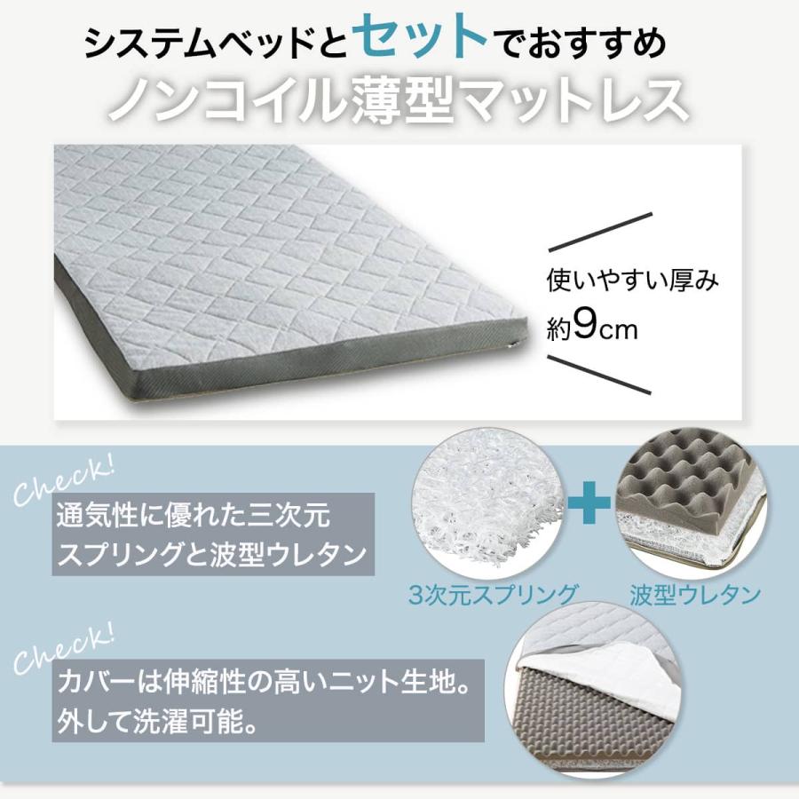 ニトリ（NITORI） システムベッド + マットレスセット ミドルタイプ