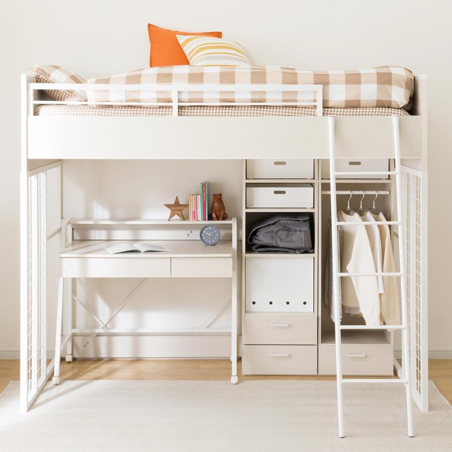 ニトリ（NITORI） システムベッドデスク(デニッシュ01 ハイタイプ WW