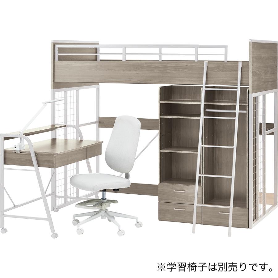 ニトリ（NITORI） システムベッドデスク(デニッシュ01 ハイタイプ GW