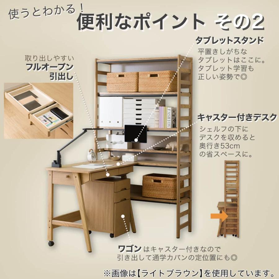 ニトリ（NITORI） シェルフデスク(LH01 LBR) : ニトリ Yahoo!店 - 通販
