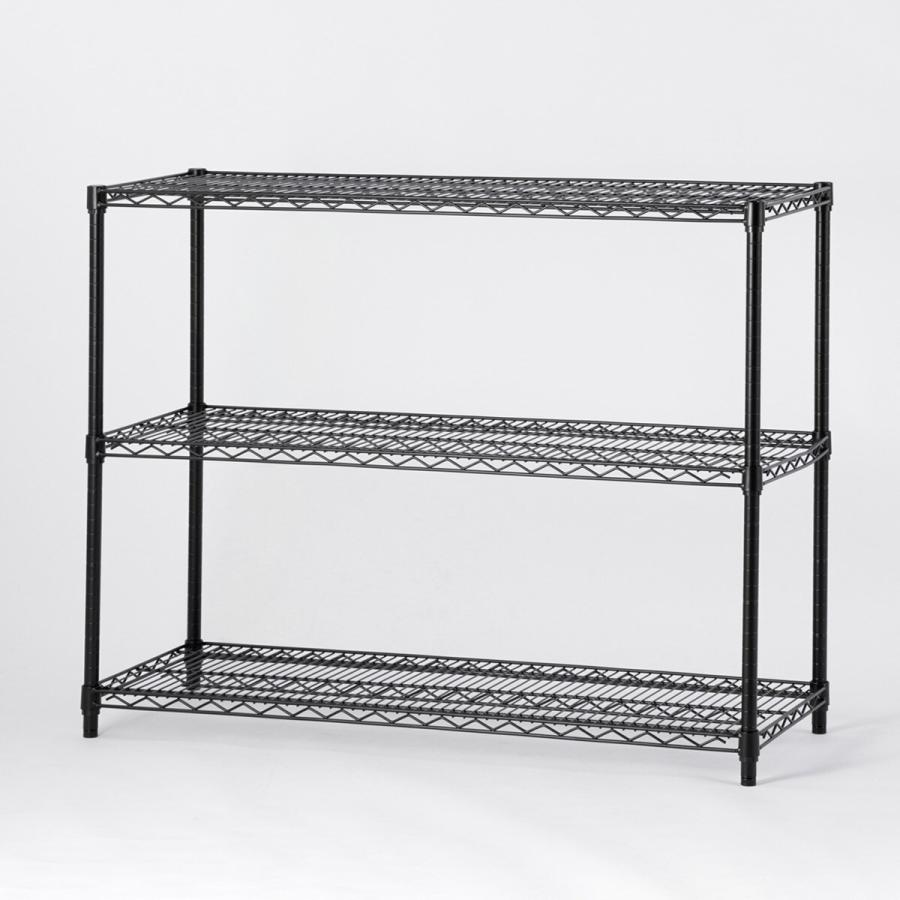 ニトリ（NITORI） スチールラック(KJ25 幅120cm 3段 ブラック