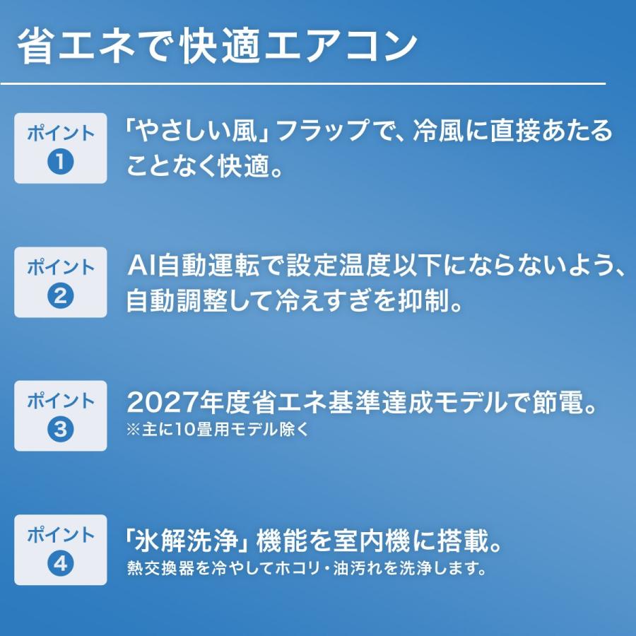 ニトリ エコで楽エアコン 6畳用 (NL-22G-W)(標準取付工事無し) 5