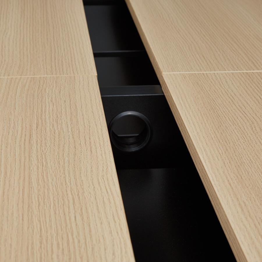 フリーアドレスデスク(FA1-2400 OAK/BK) ニトリの画像