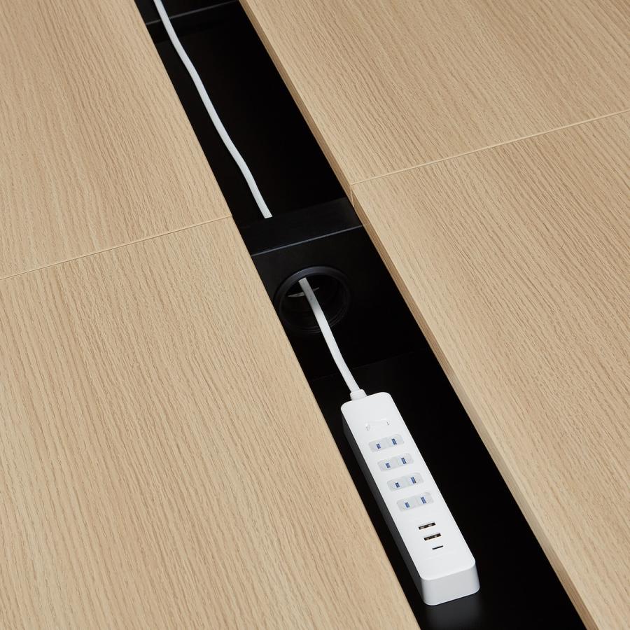 フリーアドレスデスク(FA1-2400 OAK/BK) ニトリの画像