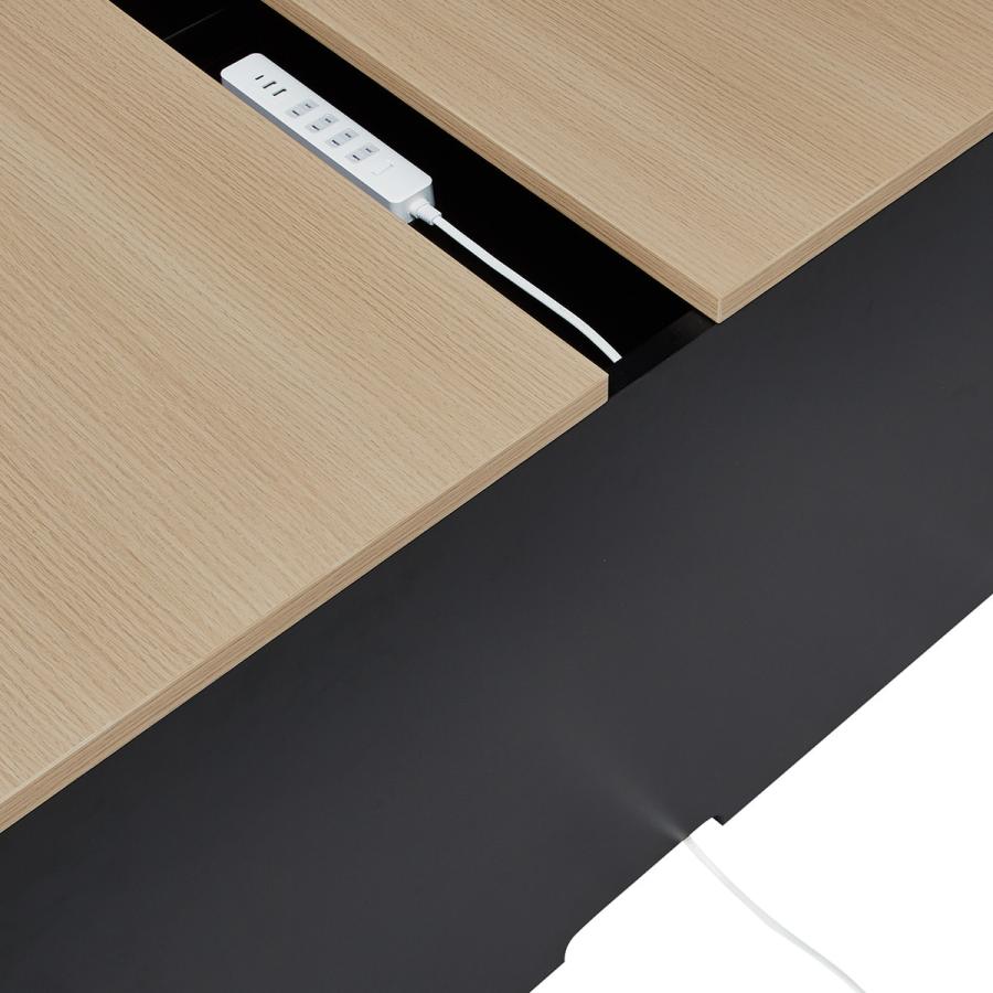 フリーアドレスデスク(FA1-2400 OAK/BK) ニトリの画像