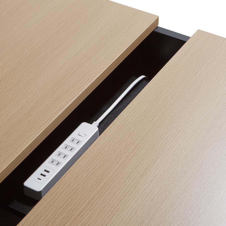 フリーアドレスデスク(FA1-2400 OAK/BK) ニトリの画像