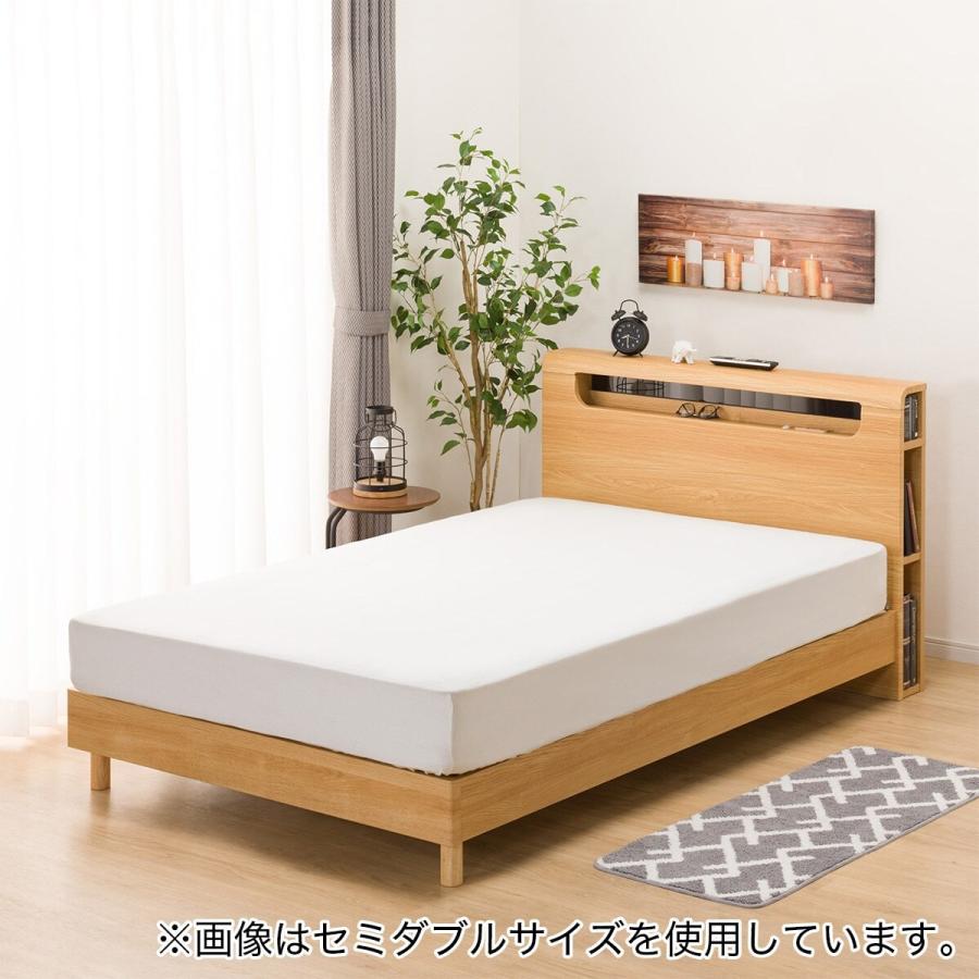 ニトリ ベッド ダブルベッドフレーム(EB-003 LBR LEG/LOW すのこ