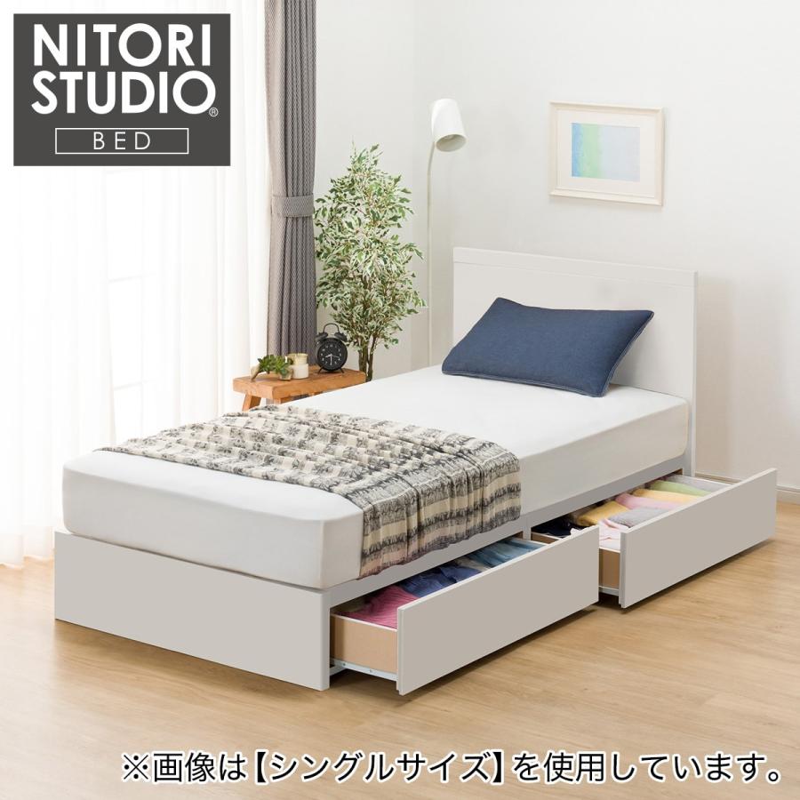 ニトリ　すのこ　ダブルベッド ニトリ ダブルすのこベッドフレーム(EB-002 引出し収納付き WW
