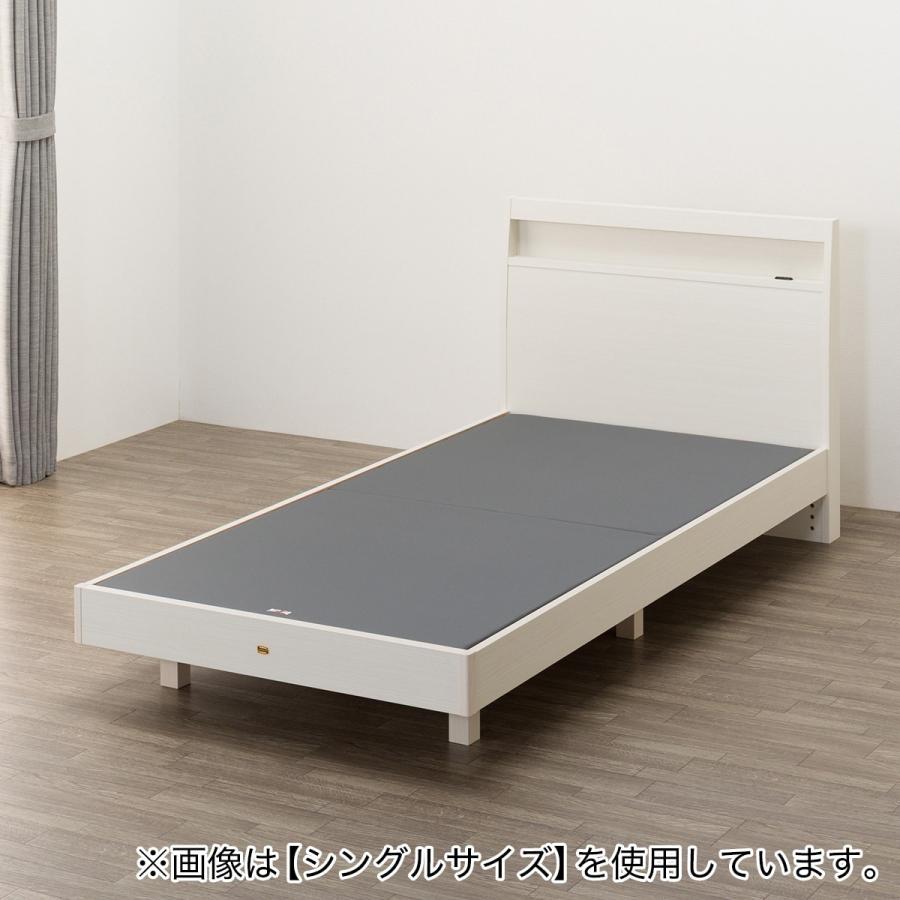 ニトリ（NITORI） ベッド ダブルベッドフレーム（シエラスリムシェルフ