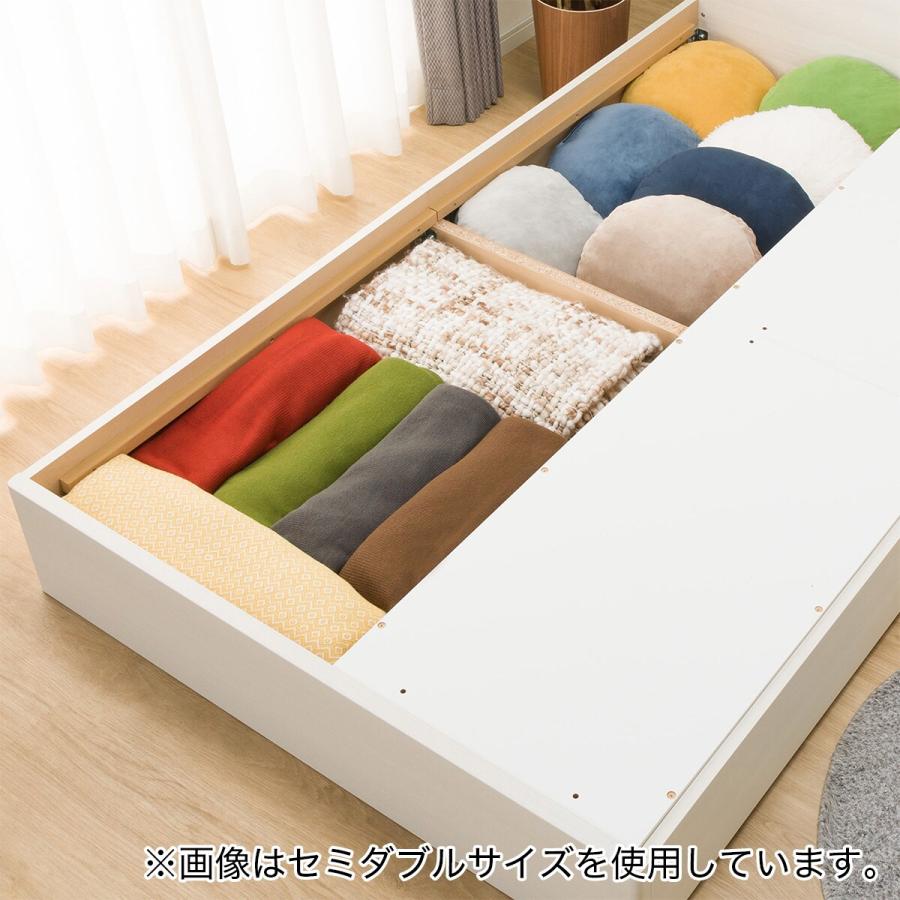 ニトリ　ベットフレーム　クイーンベット　収納付きベット　コンセント　LED照明 棚・コンセント・照明付きクイーンベッドフレーム(KB WW 引出