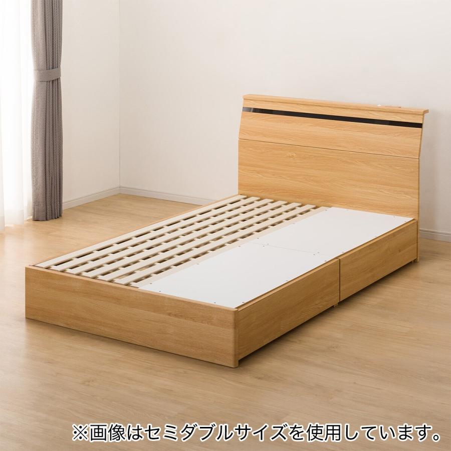 ニトリ クイーンすのこベッドフレーム(EB-002 引出し収納付き LBR DR