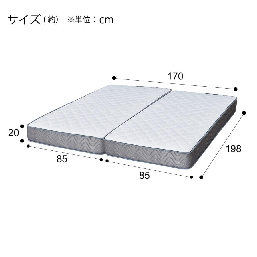 ニトリ（NITORI） マットレス 体圧分散 厚さ20cm 二枚組 クイーン
