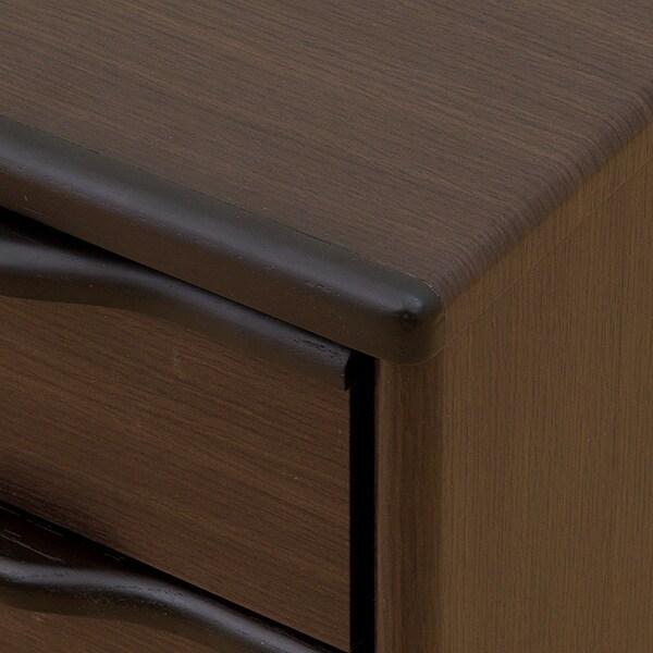 ニトリ　NITORI　サイドテーブル　アスカ　2段　ダークブラウン ニトリ（NITORI） 幅38cm サイドテーブル ベッドテーブル ナイト